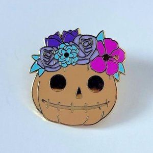 *50% OFF! JackOLantern flower pin pumpkin floral Halloween
